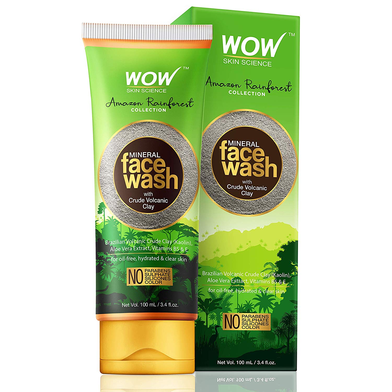 WOW Amazon Rainforest Collection – Mineral Face Wash with Crude Volcanic Clay