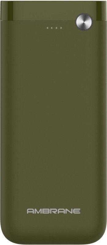 Ambrane 20000 mAh Power Bank (10 W, Fast Charging)(Olive Green, Lithium Polymer)