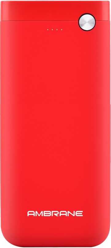 Ambrane 20000 mAh Power Bank (10 W, Fast Charging)(Red, Lithium Polymer)