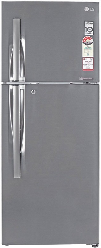 LG 260 L Frost Free Double Door 4 Star Refrigerator(Shiny Steel, GL-I292RPZL)
