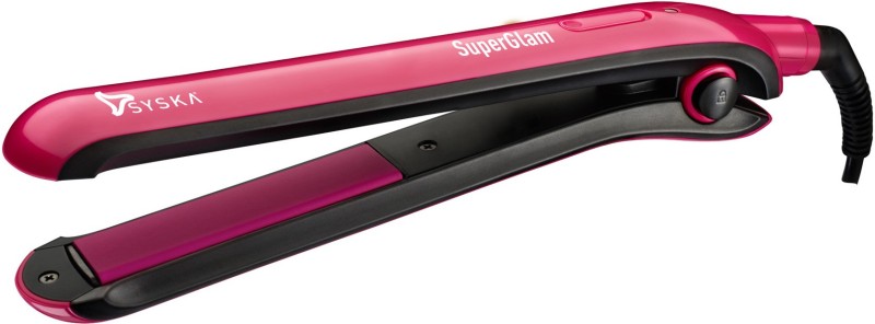 Syska Super Glam HS6811 Hair Straightener(Pink and Black)