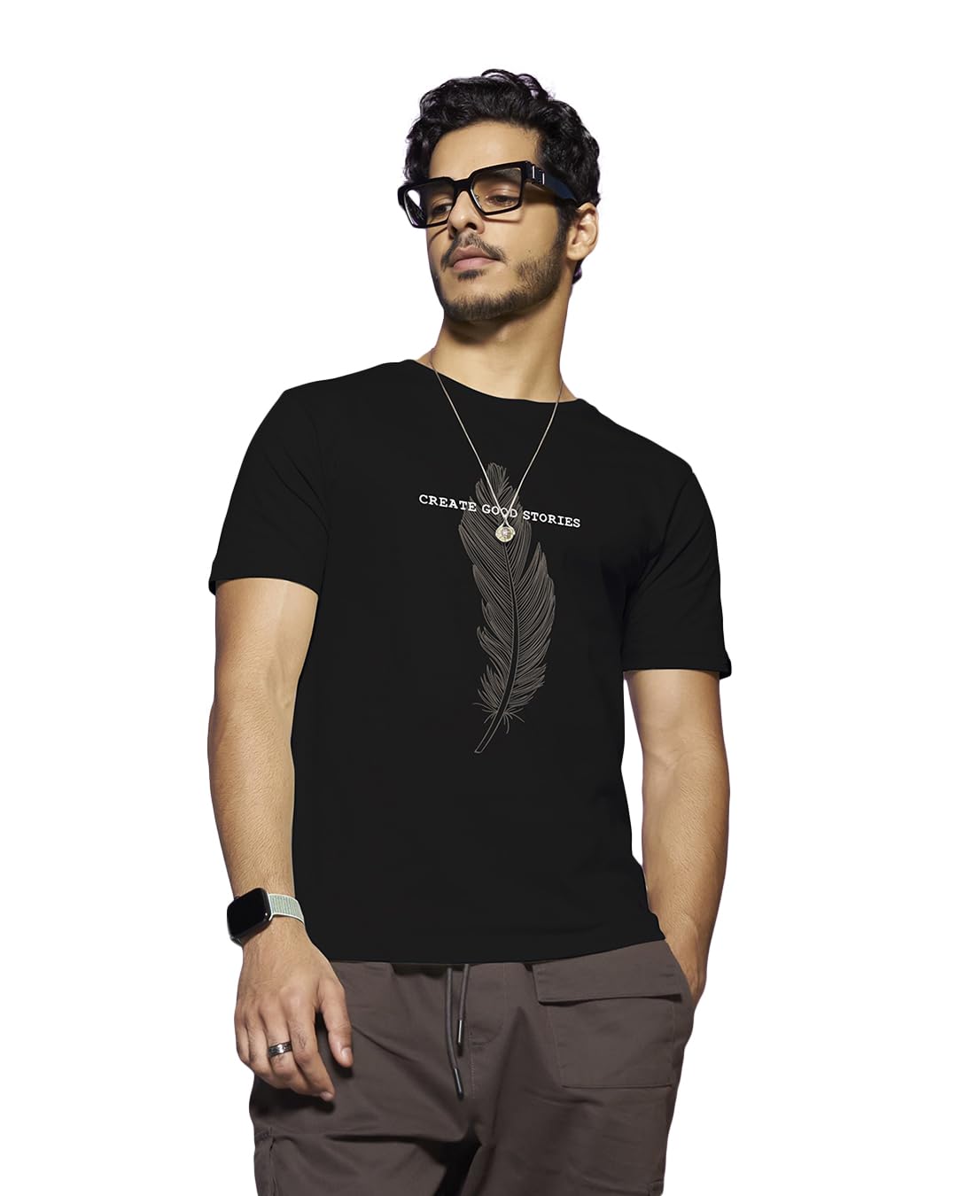 Bewakoof Men's Printed 100% Cotton T-Shirt - Regular Fit, Round Neck, Half Sleeves