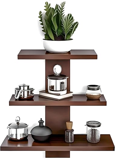 Dime Store Wall Shelves for Home Decor Items, Living Room and Bedroom | Wall Mount Wooden Wall Shelf