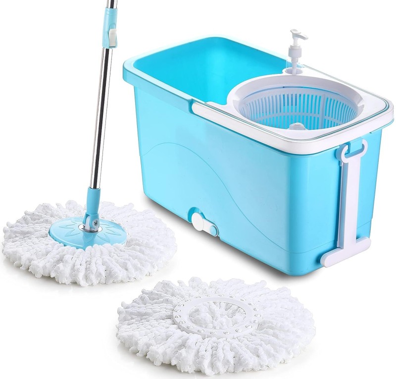 Ganesh MASTER PLASTIC SPIN Wet & Dry Mop(Blue)