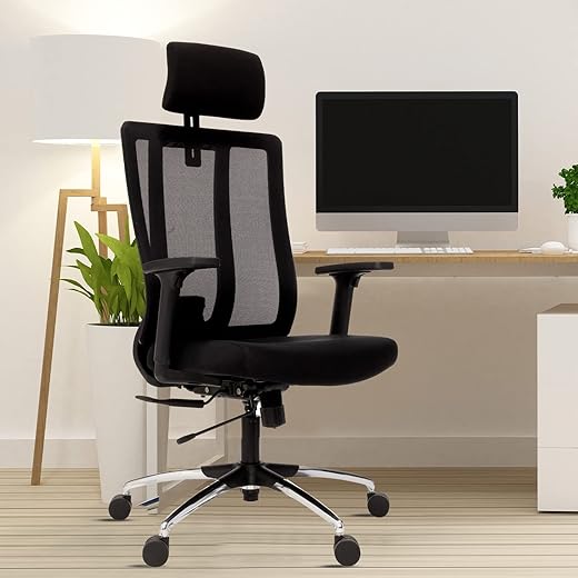 Green Soul® Maestro, High Back Mesh Ergonomic Home Office Desk Chair with 2D Adjustable Armrests, Adjustable Lumbar Support, Smart Synchro Multi-Tilt Lock Mechanism & Heavy Duty Metal Base (Black)