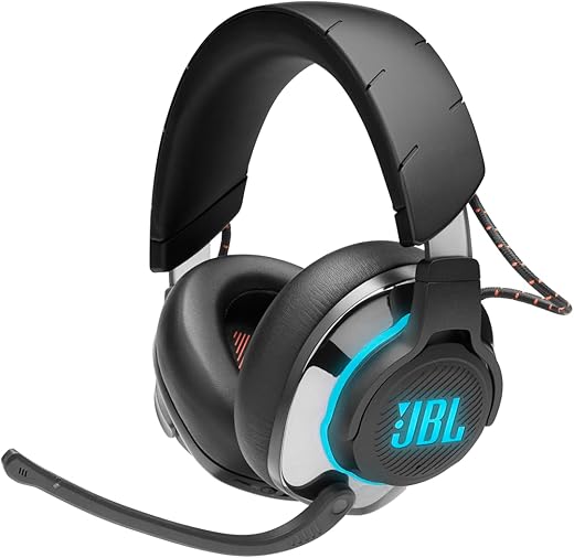 JBL Quantum 810 Wireless Over Ear Gaming Headset with Mic, ANC, 50mm Neodymium Drivers, 43H Playtime, Low Latency, Dual Surround Sound, Boom Mic, 2.4GHz Wireless Dongle, Discord-certified Dial (Black)
