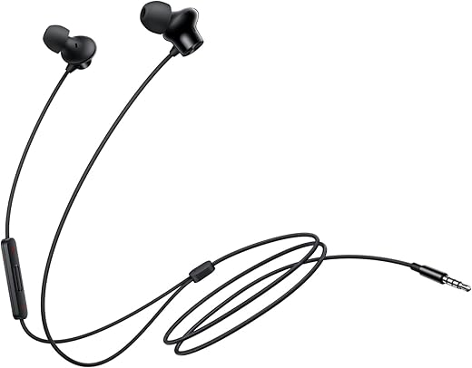 Oneplus Nord Wired Earphones with mic, 3.5mm Audio Jack, Enhanced bass with 9.2mm Dynamic Drivers, in-Ear Wired Earphone - Black