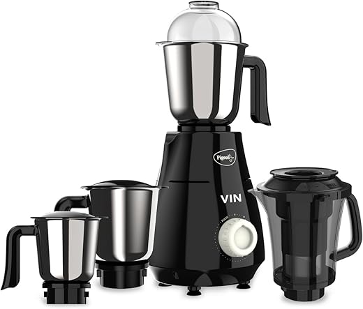 Pigeon by Stovekraft VIN Mixer Grinder Machine for Kitchen | 750 Watts | 4 MultiPurpose Jars for Juicing | Chutney Making | Dry Grinding | Wet Grinding | Mincing | Blender | Mixer | 2 Year Warranty