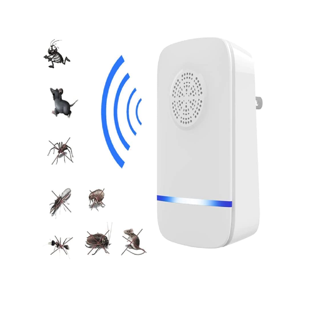 Ultrasonic Pest Repeller, Silent Electronic Pest Repellent Plug in Indoor Pest Control, Insect Mosquito Killer Machine, Mosquito Repellent for House,Lizard, Rat, Cockroach (Regular, 1)