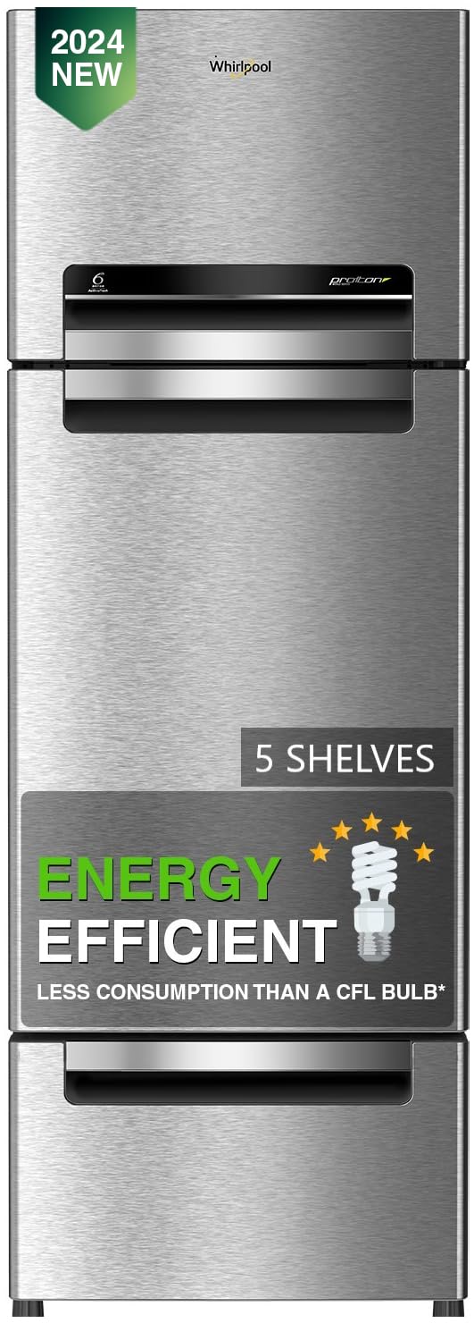 Whirlpool 215 L (223D) Frost Free Triple-Door Refrigerator (FP 223D PROTTON ROY GERMAN STEEL(Z) Double Door Refrigerator space)