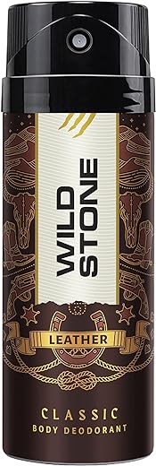 Wild Stone Classic Leather Long lasting Masculine Deodorant for Men, 225ml