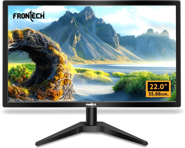 Frontech - 55.88 cm (22 inch) HD LED Backlit VA Panel Monitor (MON-0060)  (Adaptive Sync, Response Time: 2 ms, 60 Hz Refresh Rate)