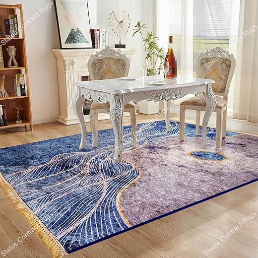 Status Contract Rugs for Living Room | (3ft x 5ft) (Print) Carpet for Living Room Decor | Anti Skid Backing Home Essentials | Aesthetic Vintage Decor Carpet for Bedroom | Boho Rugs for Living Room
