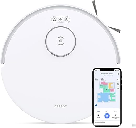 ECOVACS DEEBOT N20 PRO Robotic Vacuum Cleaner, 2024 New Launch, 8000Pa Strongest Suction Robot Cleaner, Anti-Hair Tangle, Deep Sweeping and Vibrating Mopping, 5200mAh Battery DEEBOT N20 PRO