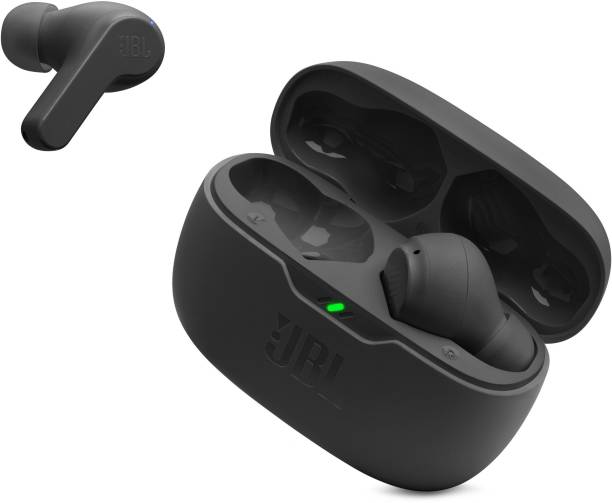 JBL Vibe Beam TWS, 32Hr Playtime, IP54, Smart Ambient & TalkThru Mode Bluetooth Gaming  (Black, True Wireless)