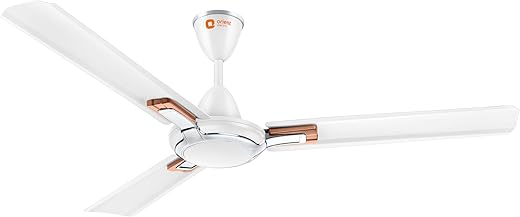 Orient Electric 1200 mm Apex Prime| 5 years warranty by Orient | 350 RPM motor speed| Rust-proof Aluminium blades| Decorative ring & trims| White, pack of 1