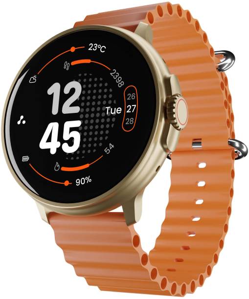 Ambrane Rush 1.39'' Premium aesthetics BT Calling, Working Crown with always on display Smartwatch