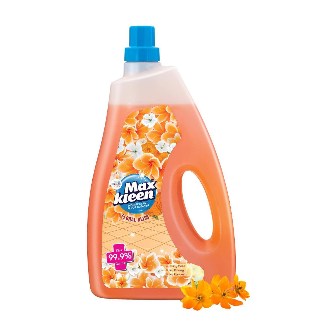 Maxkleen Wipro Floral Bliss 1.8L Disinfectant Floor Cleaner| 99.9% Germ Protection with Deep Cleaning Technology| Safe for Kids & Pets