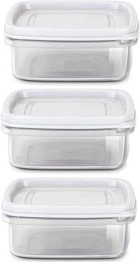 Nayasa Easy Containers 12, 650 ML 3Pcs Set Organize and Elevate Your Kitchen with Stylish, Space-Saving and Versatile Storage Solution, Grey