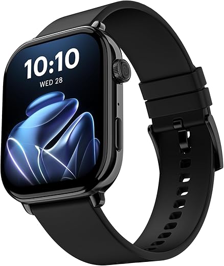 Noise Pulse 4 Max India's 1st Ever AI Create Smart Watch, AI Search, 1.96" AMOLED Display, Functional Crown, Premium Metallic Finish, BT Calling, 7 Menu Styles, Health Suiteᵀᴹ (Jet Black)