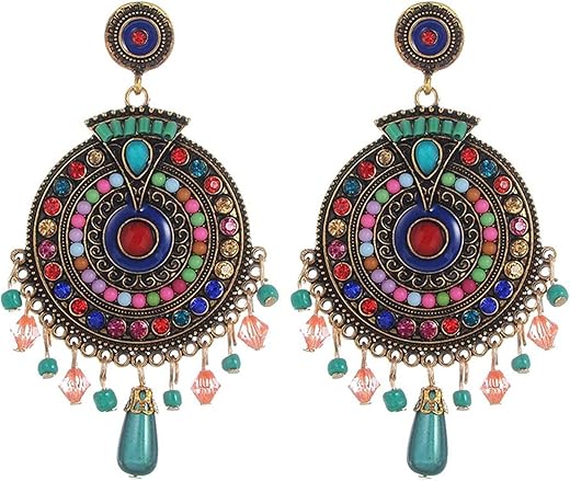 YouBella Jewellery Bohemian Multi-Color Earrings for Girls and Women