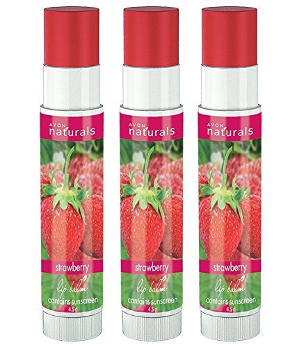 Avon New York Naturals Lip Balm - Strawberry (Pack of 3)