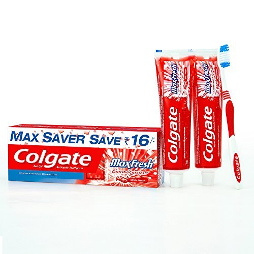 Colgate Freshness Combo (Colgate Max Fresh Red Toothpaste - 150 g, Colgate Ultra Soft Neo Toothbrush, Colgate Plax Spicy Fresh...