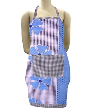 Exporthub Beautiful Waterproof Cotton Kitchen Apron - Blue