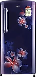 LG 215 L 4 Star Direct-Cool Single-Door Refrigerator (GL-B221ABPX, Blue Plumeria,Inverter Compressor)