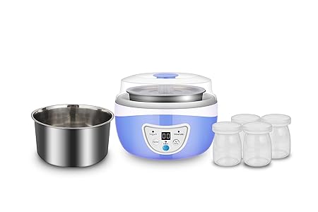 Libra Digital 2 in 1 yogurt maker with 1000ml Capacity & 4 Glass Jars
