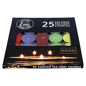 Nanki Trades Round Wax Tea Light Candle (3.5 cm x 3.5 cm x 1 cm, Set of 25)