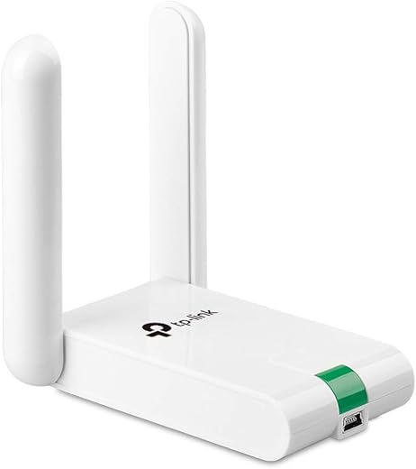 TP-Link USB Wi-Fi Dongle 300Mbps High Gain Wireless Network Wi-Fi Adapter for PC Desktop and Laptops. Supports Win10/8.1/8/7/Xp, Linux 2.6.24-4.9.60, Mac OS 10.9-10.15 (Tl-Wn822N), White