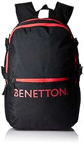 United Colors of Benetton 20 Ltrs Black Casual Backpack (16A6BAGT7002I)
