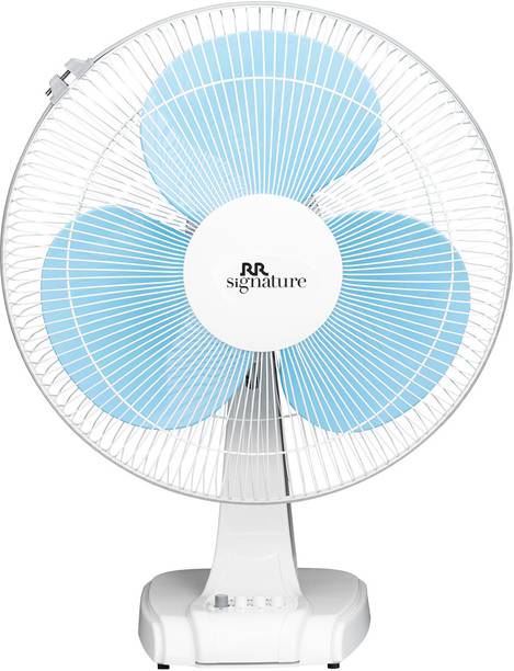 RR Signature Centaur 1 Star 400 mm 3 Blade Table Fan  (Blue, White | Pack of 1)