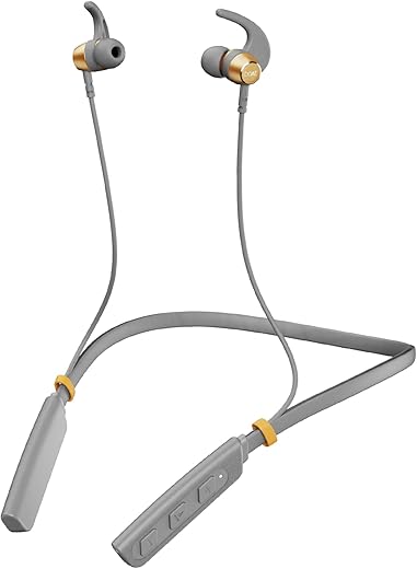 Boat Rockerz 235 Pro Wireless Bluetooth Neckband in Ear Earphone, Upto 20 hrs of Playtime, Beast Mode, Low Latency, IPX5 Water & Sweat Resistance, ENx Technology, Bluetooth v5.2(Ash Grey)