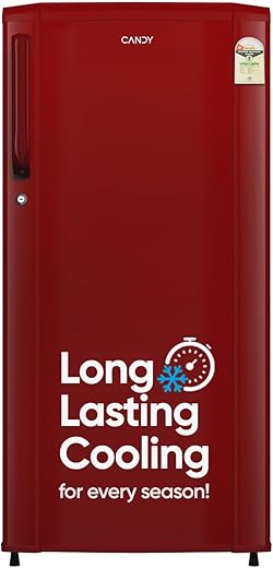 CANDY 165L 1 Star Direct Cool Single Door Refrigerator with Stabilizer free Operation (Red Mono, CSD1761RM)