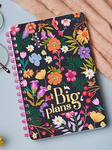 Doodle Undated Yearly Planner (A5, Wiro Bound Hard Cover) | 216 Ruled Pages, 80 GSM Paper | Daily, Monthly & Yearly Planner with 100+ Stickers, Activity Pages, Tear-Away Note & Quote Cards, To-Do Lists