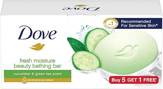Dove Fresh Moisture Beauty Bathing Bar Makes Skin Soft & Refreshed (450Gms)