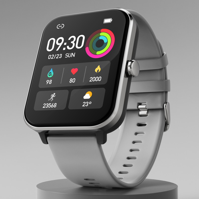 Fire-Boltt Ninja Calling Pro Plus 46.5mm (1.83) Display Bluetooth Calling, AI Voice Smartwatch(Silver Strap, Free Size)