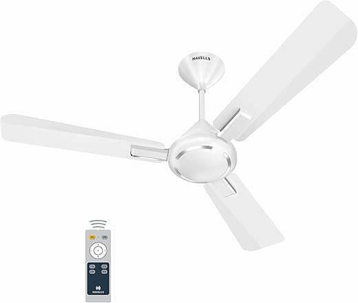 Havells 1200Mm Ambrose Bldc Motor Ceiling Fan|Premium Matt Finish, Decorative Fan, Remote Control, High Air Delivery|5 Stars Rated, Upto 60% Energy Saving, 2 Yr Warranty|(Pack Of 1, Chrome)