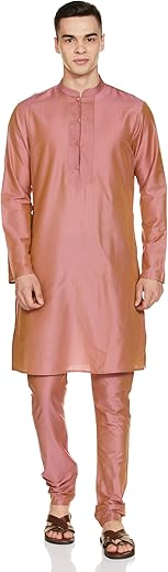 Amazon Brand - Symbol Men Festive Long Kurta & Pyjama Set (2pcs)