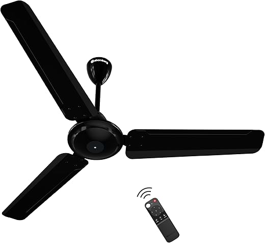 atomberg Ameza 1200mm Timeless BLDC Ceiling Fan with Remote|5 star|High Air Delivery|LED Speed Indicator|Low Noise|Timeless Design with Power Saving|2 Year Warranty|Gloss Black
