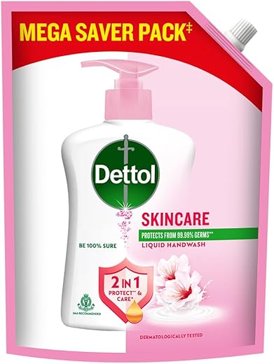 Dettol Liquid Handwash Refill – Skincare Hand Wash- 1350ml | pH Balanced | 10x Better Germ Protection