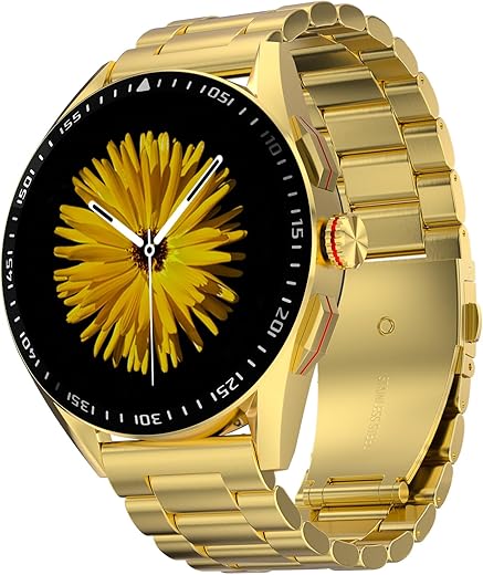 Fire-Boltt Invincible Plus 1.43″ AMOLED Display Smartwatch with Bluetooth Calling, TWS Connection, 300+ Sports Modes, 110 in-Built Watch Faces, 4GB Storage & AI Voice Assistant (Gold SS)