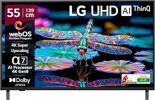 LG 139 cm (55 inches) UA82 Series 4K Ultra HD (3840 x 2160) Smart webOS LED TV 55UA82006LA