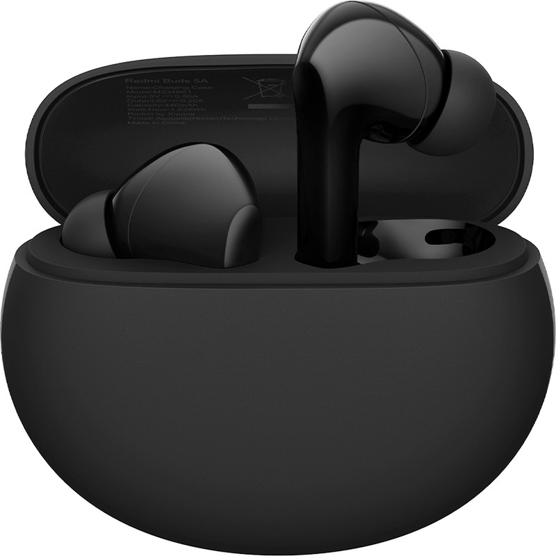 Mi Buds 5A, 25dB ANC,30hr playtime, AI-ENC clear calls, BT 5.4, low latency gaming Bluetooth(Bass Black, True Wireless)