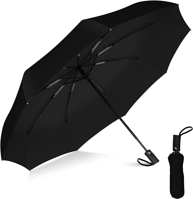 Roughhouse UV Umbrella for Sun & Rain – Auto Open/Close | Windproof | Travel-Friendly 3-Fold Design | SPF 50+ Coated | Big Canopy, Easy to Carry
