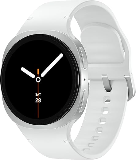 Samsung Galaxy Watch8 (44mm, Bluetooth, Silver) with 3nm Processor | Dual GPS | Sapphire Glass & Armor Aluminum | 5ATM & IP68 | BP, ECG, IHRN & Vascular Load Monitoring | Anti-oxidant Index