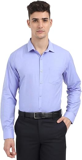 Scott International Shirt for Men | Solid Full Sleeves Wrinkle Free Mens Shirts | Cotton Formal Shirts for Men Regular Fit | Stylish Mens Shirt | Plain Shirts for Mens