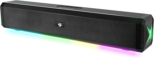 ZEBRONICS VITA BAR 150 Wireless Bluetooth Soundbar, 20W RMS, 2.0 Channel, Dual (52mm Driver & Passive Radiator), Upto 8 Hours Playback, Built in Battery, BTv5.3 | USB | mSD | AUX | | TWS, RGB LED